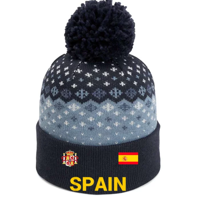 Spain Shirt-Espana Flag Jersey Soccer -Football The Baniff Cuffed Pom Beanie