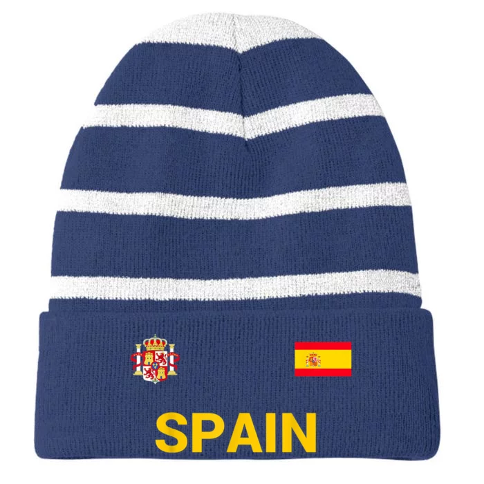 Spain Shirt-Espana Flag Jersey Soccer -Football Striped Beanie with Solid Band