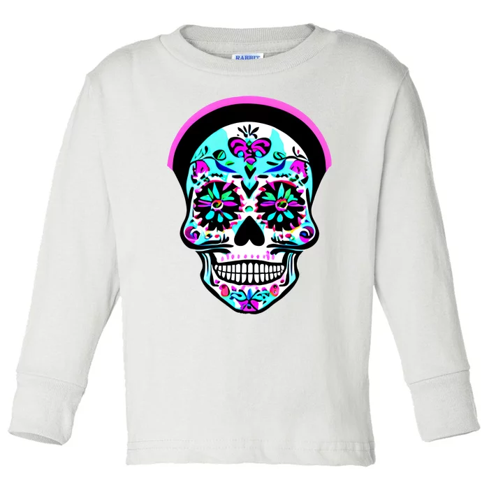 Sugar Skull Funny Cinco De Mayo T Graphic Toddler Long Sleeve Shirt