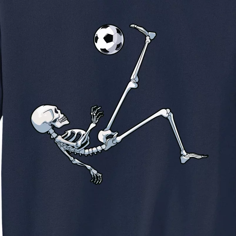 Skeleton Soccer Football Halloween Costume Gifts Tall Sweatshirt