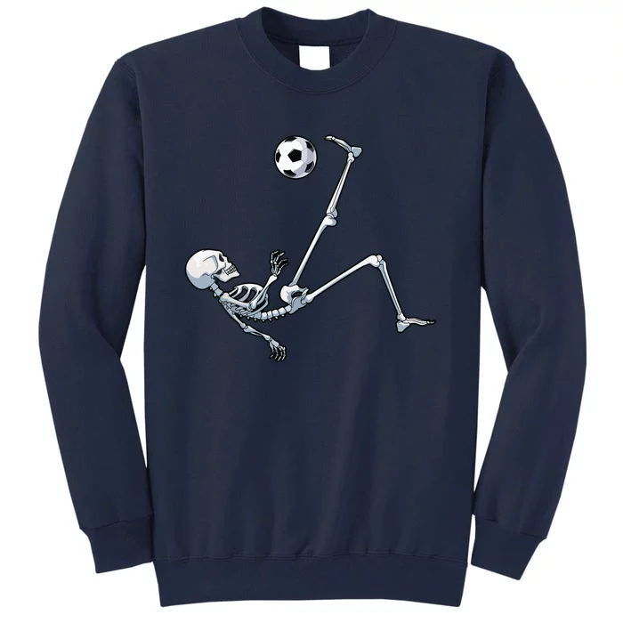 Skeleton Soccer Football Halloween Costume Gifts Tall Sweatshirt