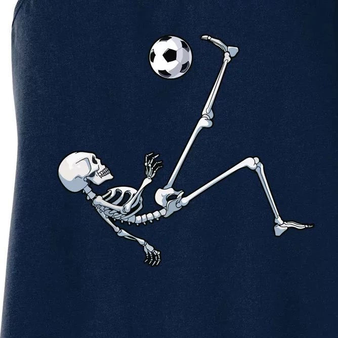 Skeleton Soccer Football Halloween Costume Gifts Women's Racerback Tank