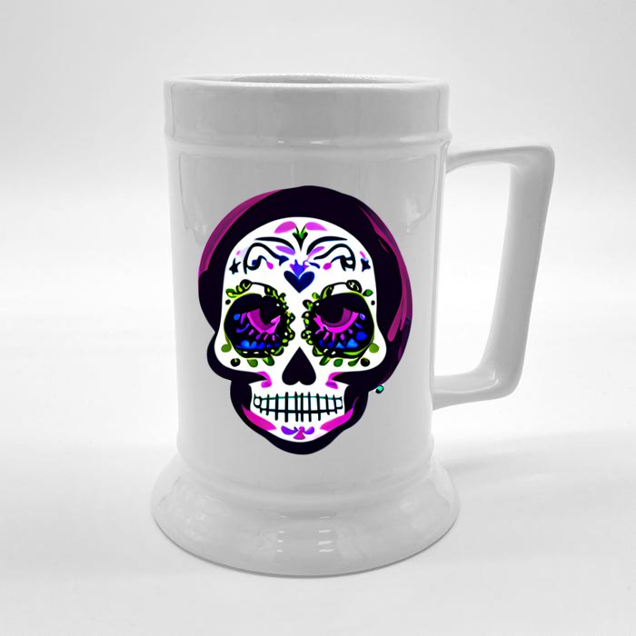 Sugar Skull Funny Cinco De Mayo T Graphic Front & Back Beer Stein