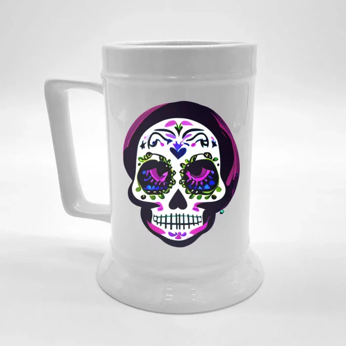 Sugar Skull Funny Cinco De Mayo T Graphic Front & Back Beer Stein