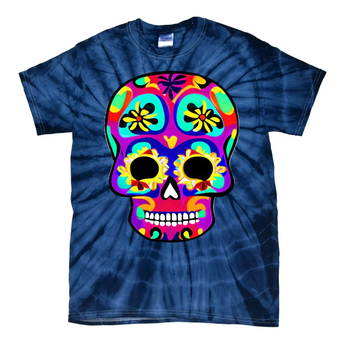 Sugar Skull Funny Cinco De Mayo Tie-Dye T-Shirt