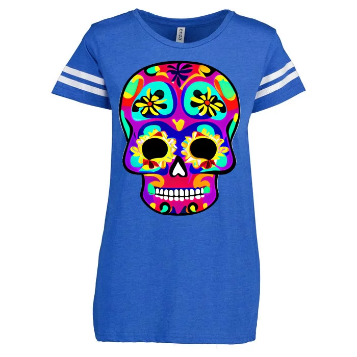 Sugar Skull Funny Cinco De Mayo Enza Ladies Jersey Football T-Shirt