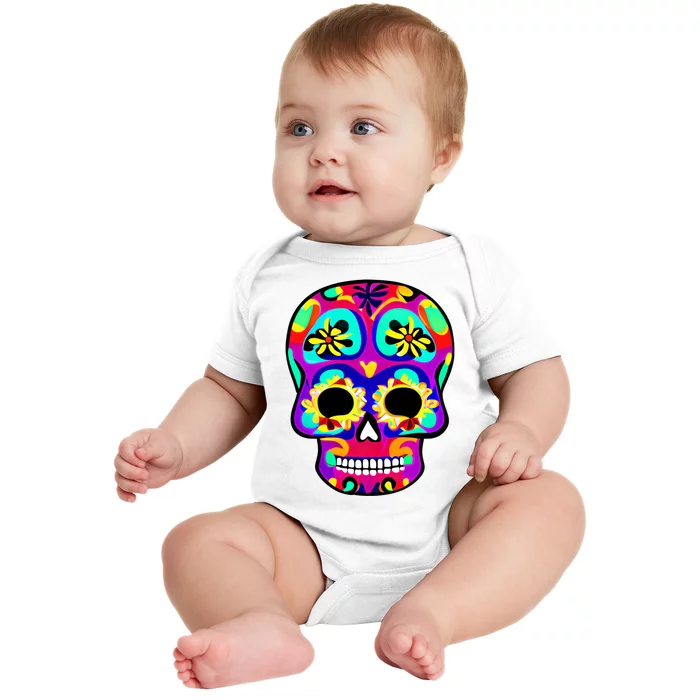 Sugar Skull Funny Cinco De Mayo Baby Bodysuit