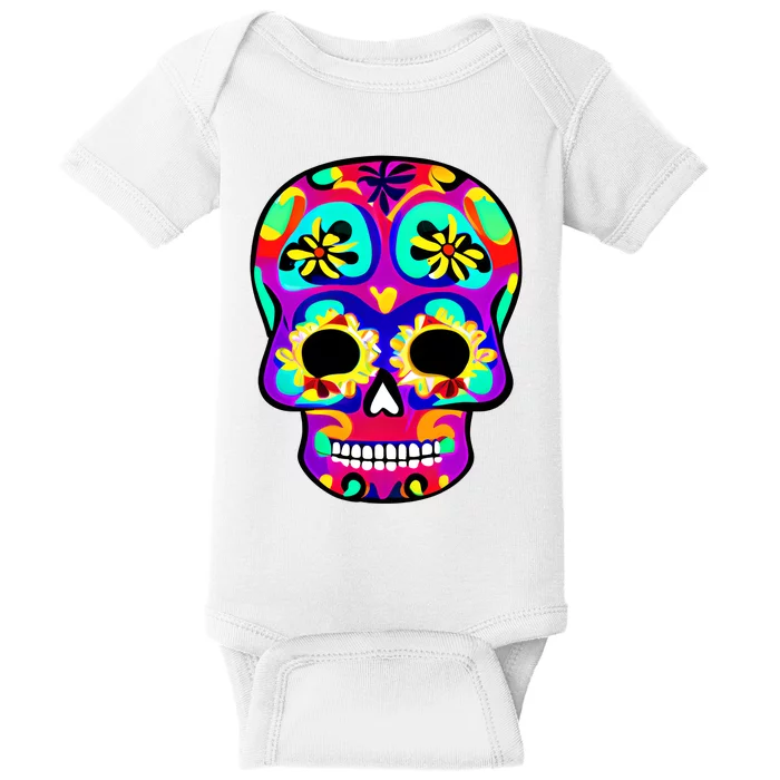 Sugar Skull Funny Cinco De Mayo Baby Bodysuit