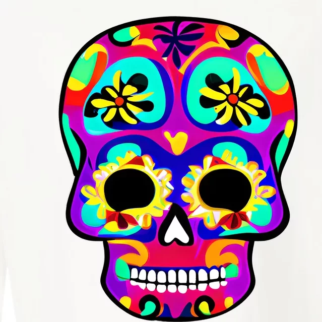 Sugar Skull Funny Cinco De Mayo Cropped Pullover Crew