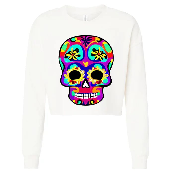 Sugar Skull Funny Cinco De Mayo Cropped Pullover Crew