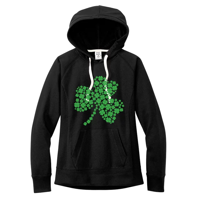 Shamrock Shape Form Shamrock Patricks Day Women's Fleece Hoodie