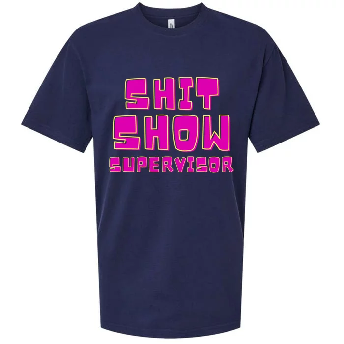 Shitshow Supervisor Funny Manager And Supervisor Sueded Cloud Jersey T-Shirt