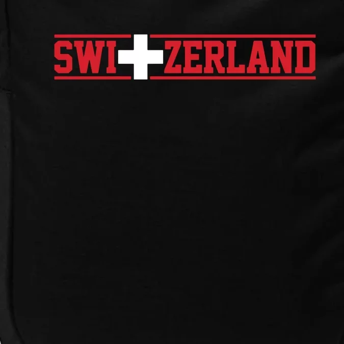 Switzerland Swiss Flag Travel Souvenir Gift Impact Tech Backpack