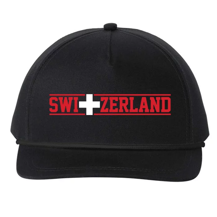 Switzerland Swiss Flag Travel Souvenir Gift Snapback Five-Panel Rope Hat