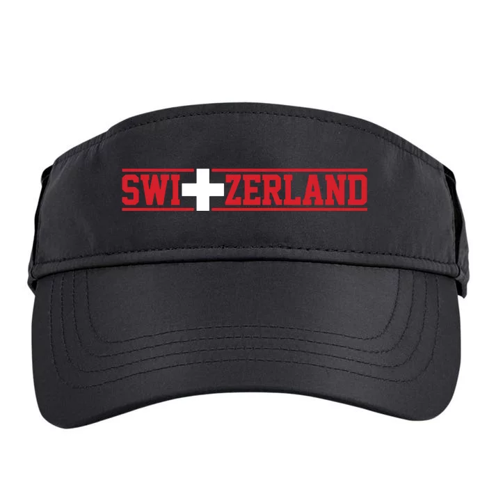 Switzerland Swiss Flag Travel Souvenir Gift Adult Drive Performance Visor