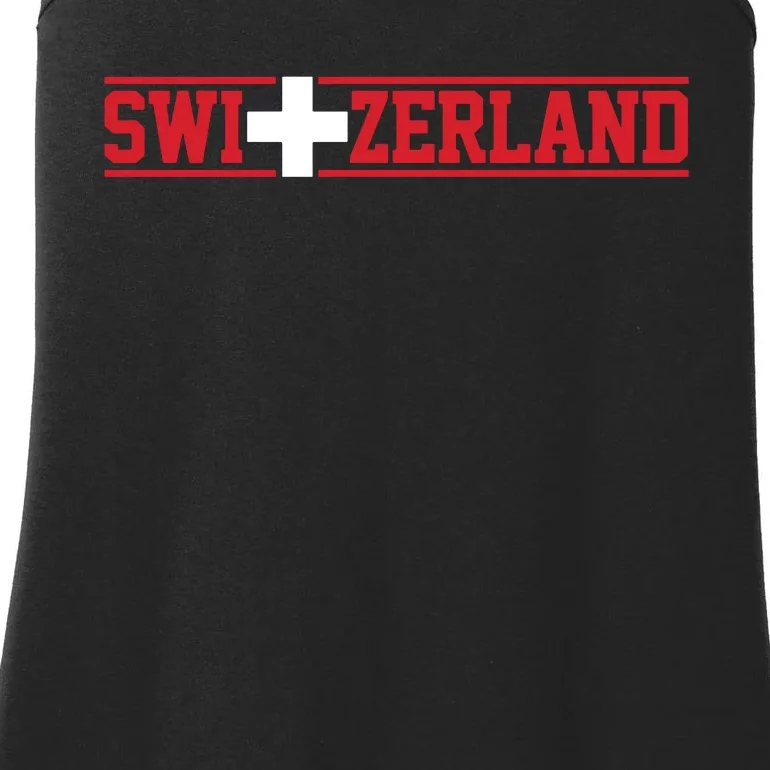 Switzerland Swiss Flag Travel Souvenir Gift Ladies Essential Tank