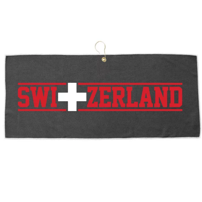 Switzerland Swiss Flag Travel Souvenir Gift Large Microfiber Waffle Golf Towel