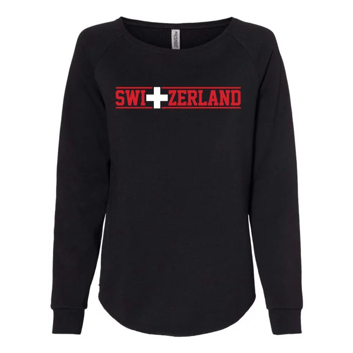 Switzerland Swiss Flag Travel Souvenir Gift Womens California Wash Sweatshirt