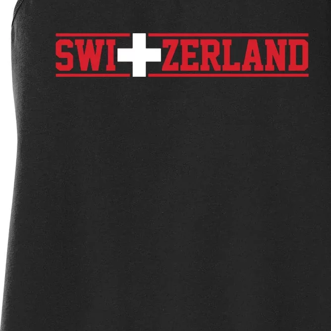 Switzerland Swiss Flag Travel Souvenir Gift Women's Racerback Tank