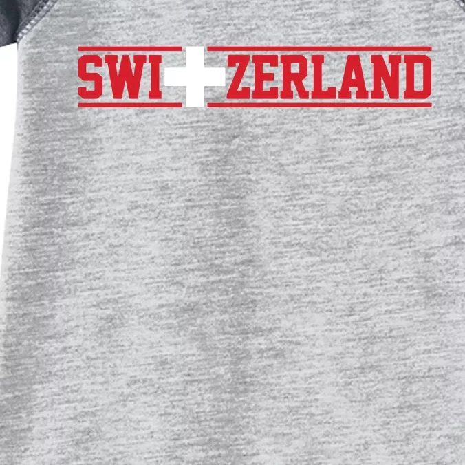 Switzerland Swiss Flag Travel Souvenir Gift Infant Baby Jersey Bodysuit