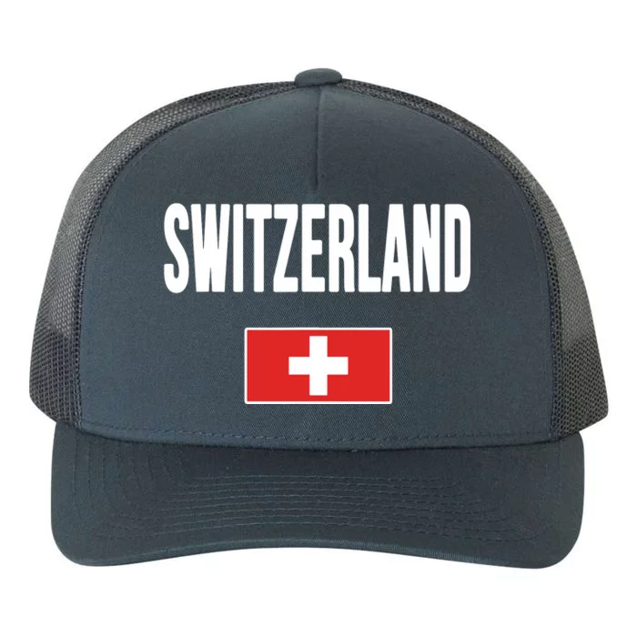 Switzerland Swiss Flag Yupoong Adult 5-Panel Trucker Hat