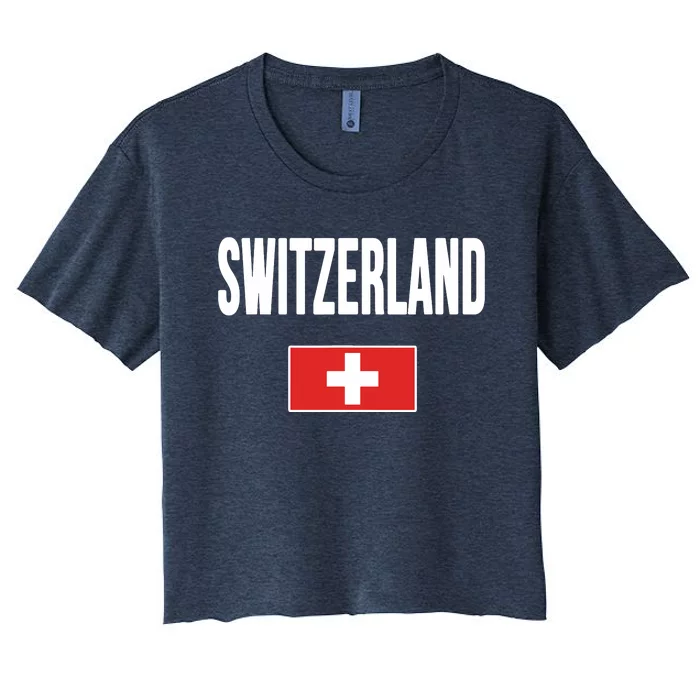 Switzerland Swiss Flag Women's Crop Top Tee