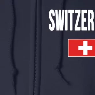 Switzerland Swiss Flag Full Zip Hoodie