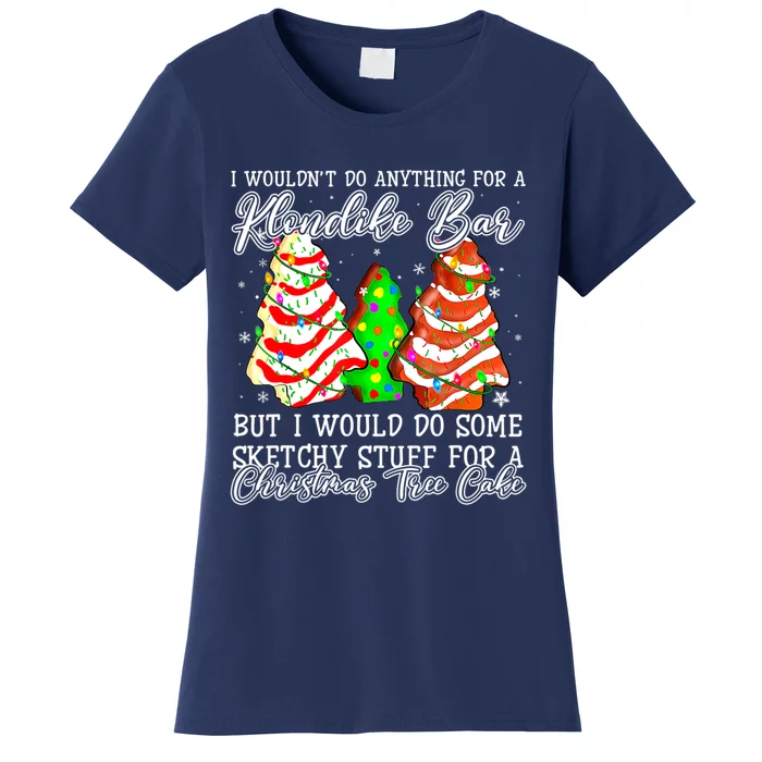 Sketchy Stuff For Some Christmas Tree Cakes Debbie Pajama Women's T-Shirt