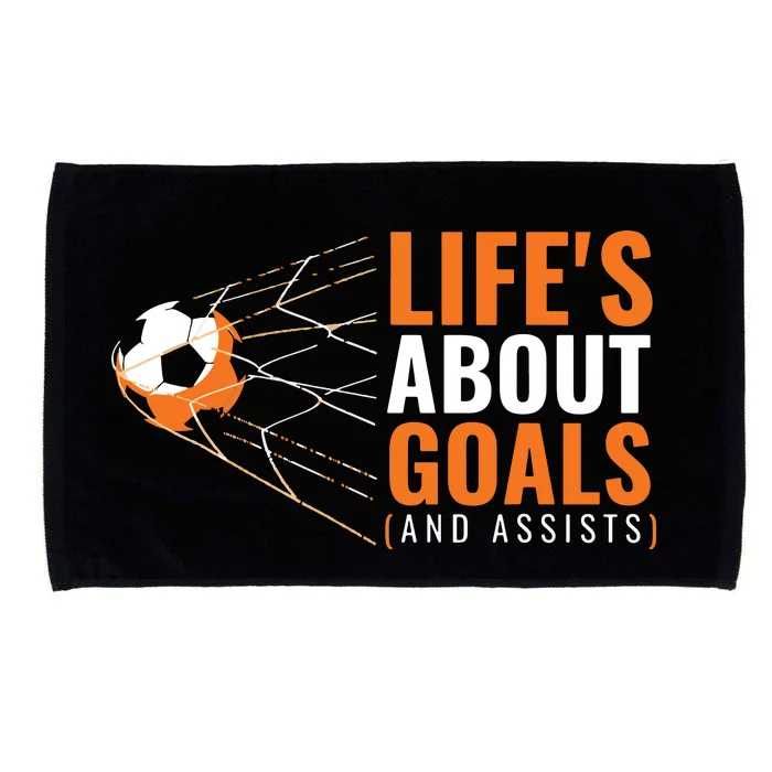 Soccer Shirts For Boy Lifes About Goals Boy Soccer Microfiber Hand Towel