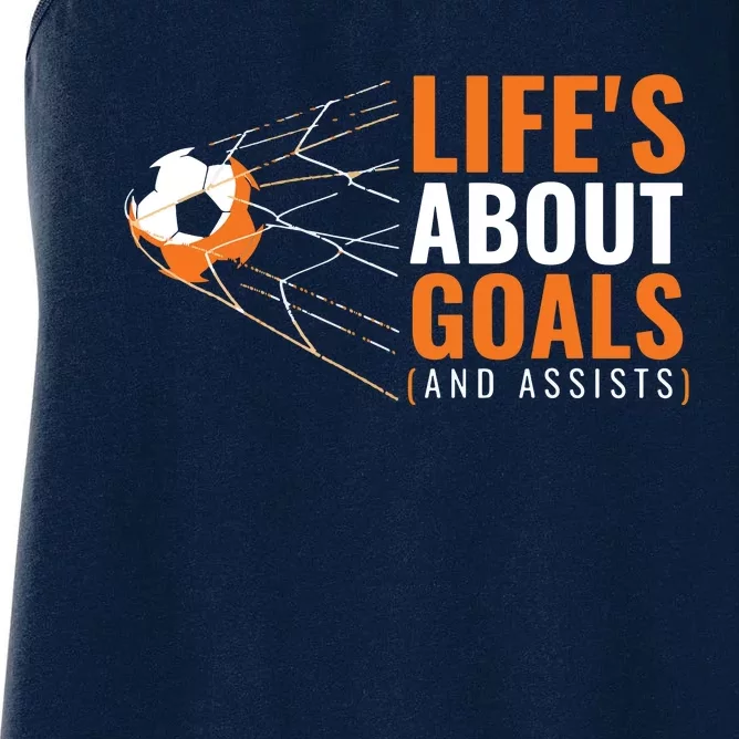 Soccer Shirts For Boy Lifes About Goals Boy Soccer Women's Racerback Tank