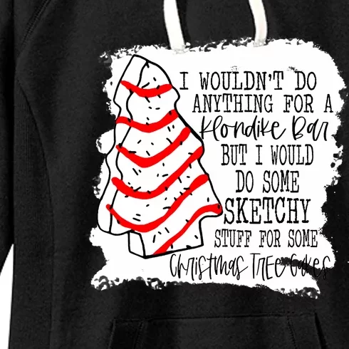 Sketchy Stuff for Some Christmas Tree Cakes Classic Women's Fleece Hoodie