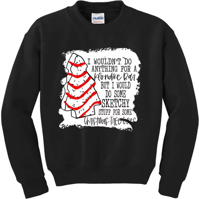 Sketchy Stuff for Some Christmas Tree Cakes Classic Kids Sweatshirt