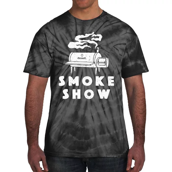 Smoke Show Funny BBQ Grilling Meat Grill Burnt Ends Barbecue Tie-Dye T-Shirt