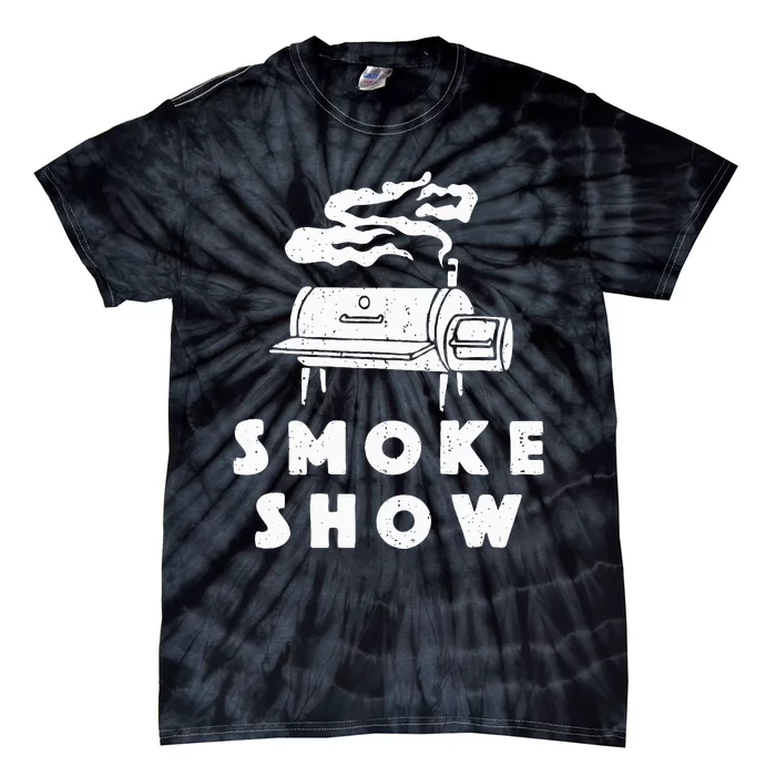 Smoke Show Funny BBQ Grilling Meat Grill Burnt Ends Barbecue Tie-Dye T-Shirt