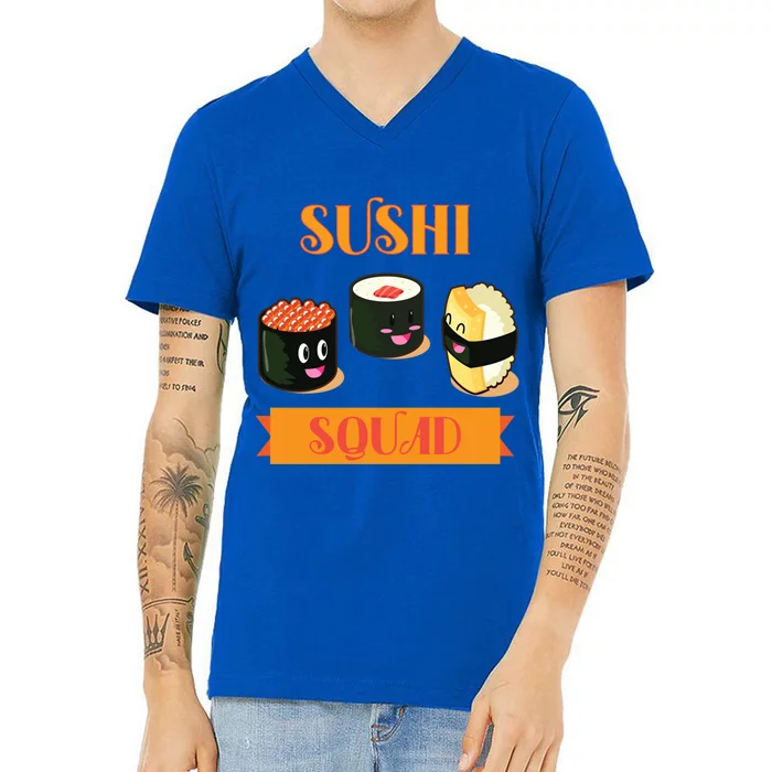 Sushi Squad Funny Sushi Lover Meaningful Gift V-Neck T-Shirt