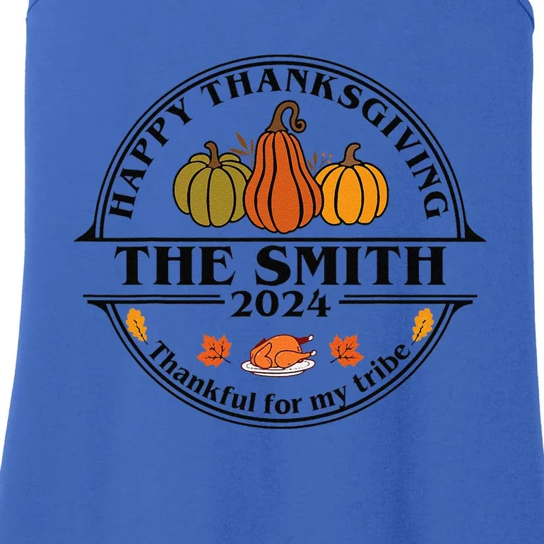 Smith Surname Family Matching Happy Thanksgiving 2024 Ladies Essential Tank