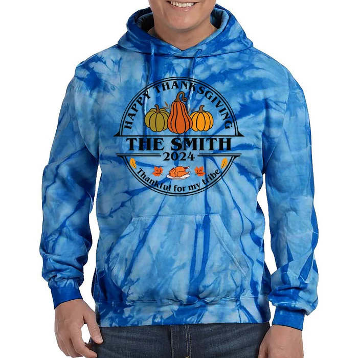 Smith Surname Family Matching Happy Thanksgiving 2024 Tie Dye Hoodie