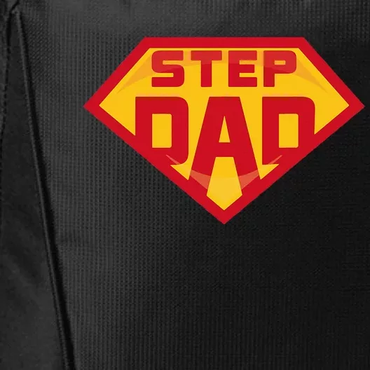 Super Stepdad Funny Hero Step Dad Birthday Fathers Day City Backpack