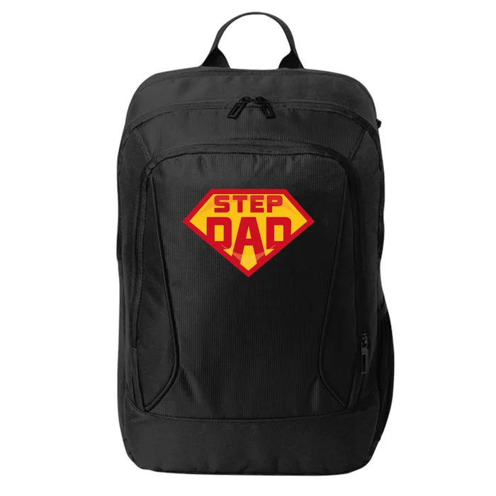 Super Stepdad Funny Hero Step Dad Birthday Fathers Day City Backpack