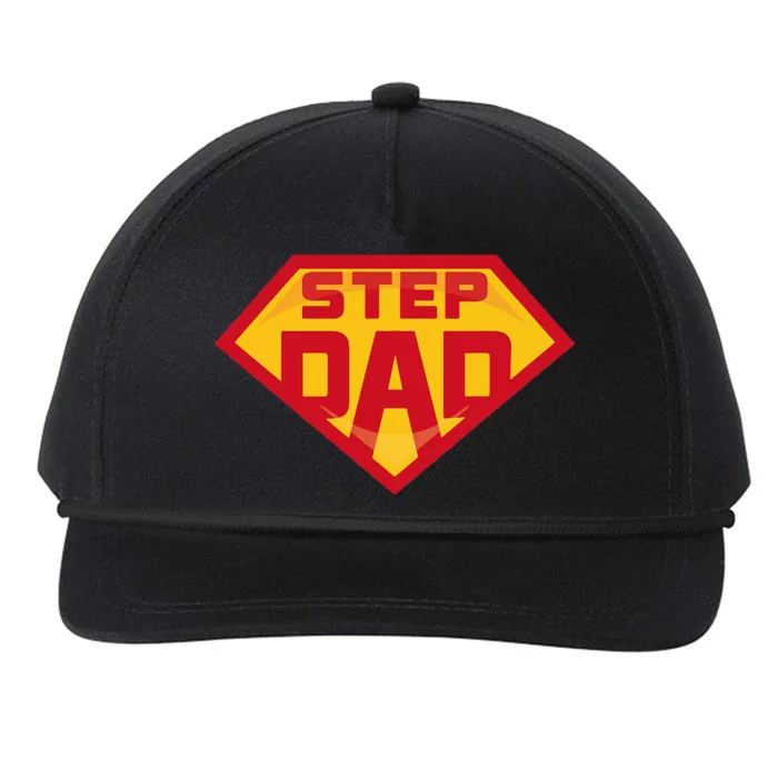 Super Stepdad Funny Hero Step Dad Birthday Fathers Day Snapback Five-Panel Rope Hat