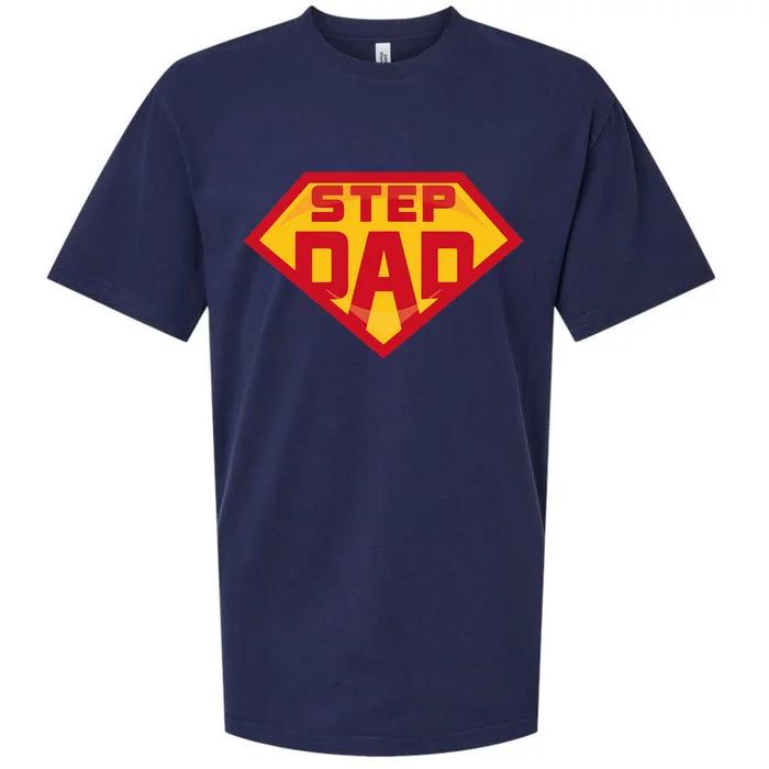 Super Stepdad Funny Hero Step Dad Birthday Fathers Day Sueded Cloud Jersey T-Shirt