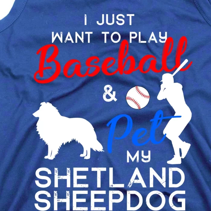 Shetland Sheepdog Funny Baseball Dog Owner Lover Xmas Gift Meaningful Gift Tank Top