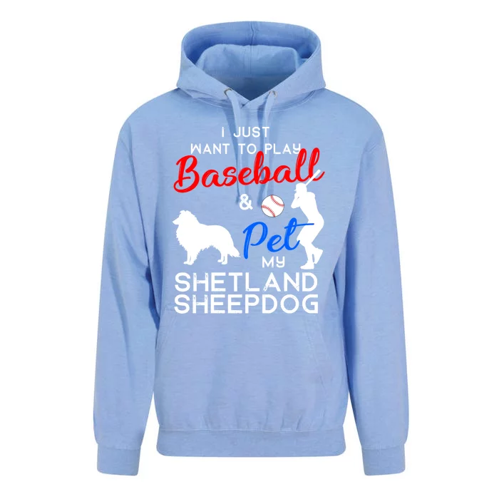 Shetland Sheepdog Funny Baseball Dog Owner Lover Xmas Gift Meaningful Gift Unisex Surf Hoodie