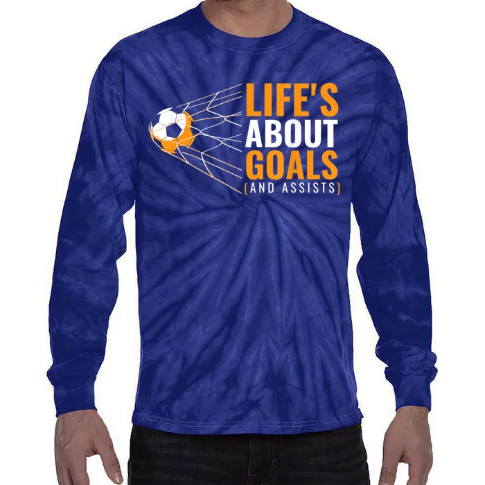 Soccer Shirt for Boys | 'Life's About Goals' | Boys Soccer Tie-Dye Long Sleeve Shirt