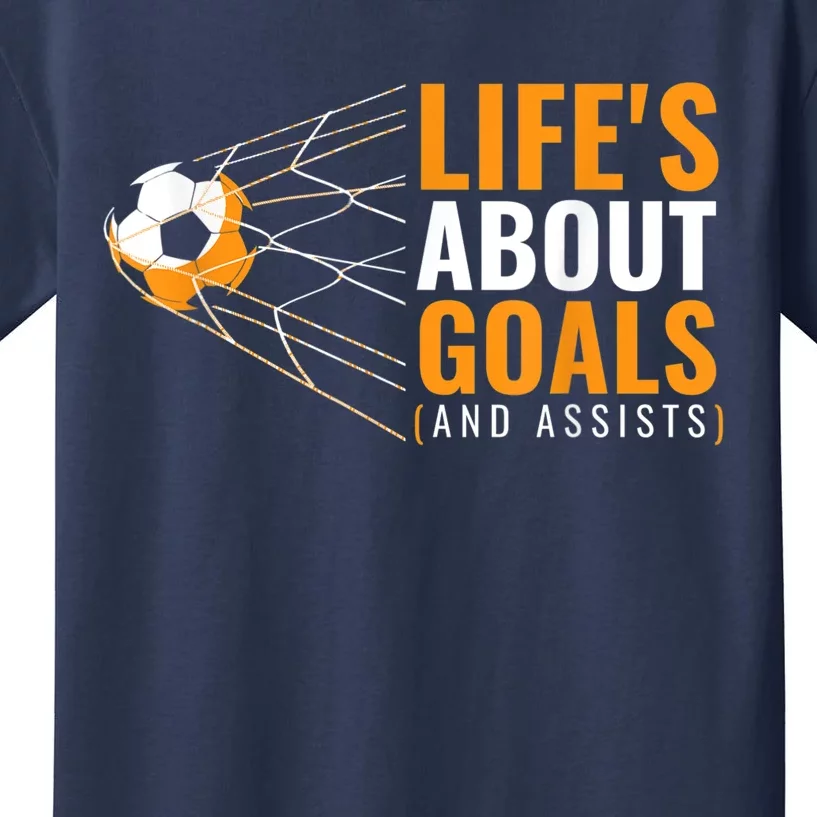 Soccer Shirt for Boys | 'Life's About Goals' | Boys Soccer Kids T-Shirt