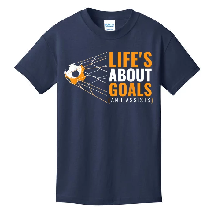 Soccer Shirt for Boys | 'Life's About Goals' | Boys Soccer Kids T-Shirt