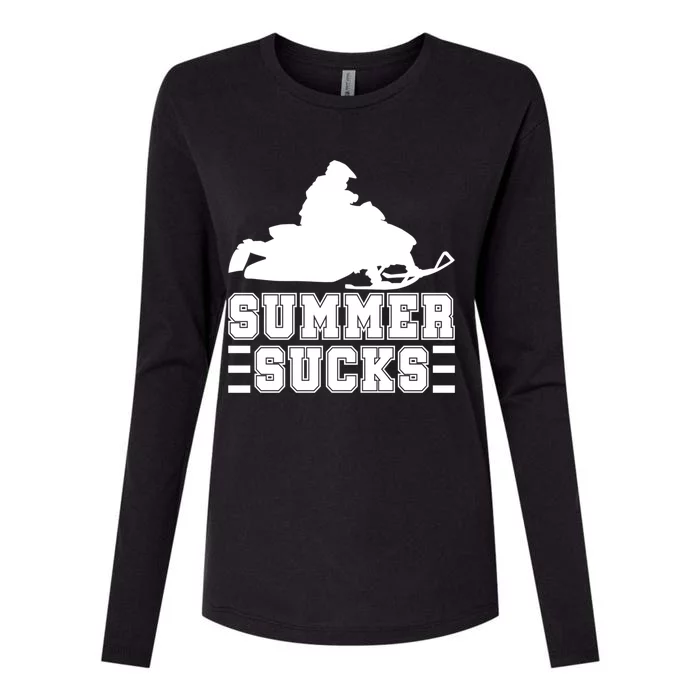 Summer Sucks! Funny Braap Snowmobile Rider Wintersport Quote Gift Womens Cotton Relaxed Long Sleeve T-Shirt