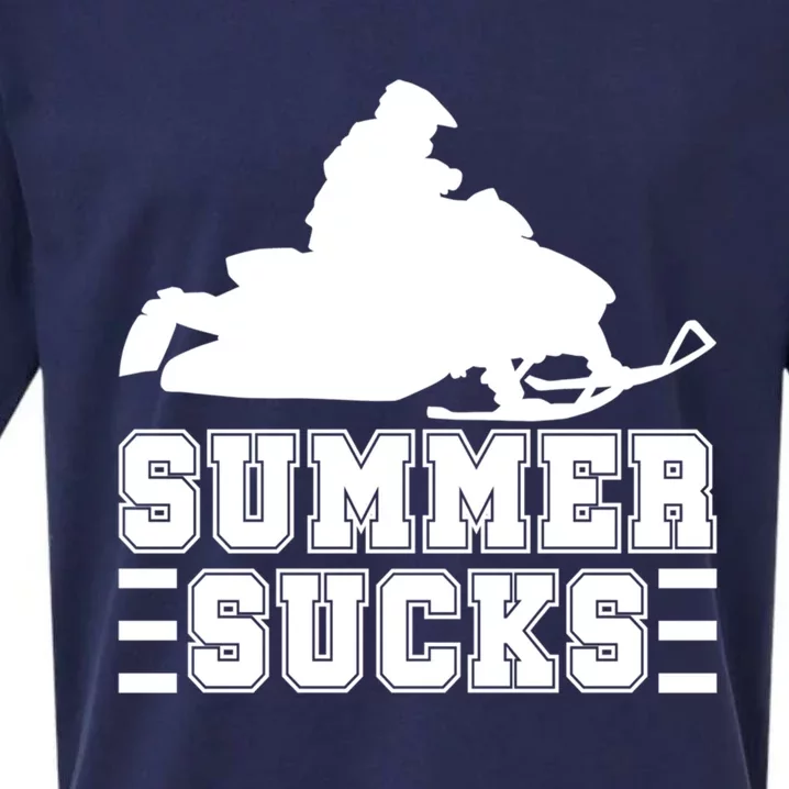 Summer Sucks! Funny Braap Snowmobile Rider Wintersport Quote Gift Sueded Cloud Jersey T-Shirt