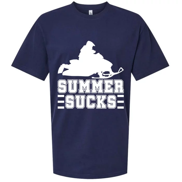 Summer Sucks! Funny Braap Snowmobile Rider Wintersport Quote Gift Sueded Cloud Jersey T-Shirt