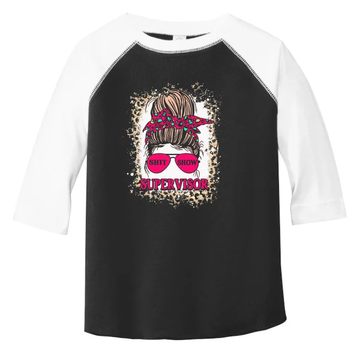 Shitshow Supervisor Funny Mom Boss Manager Teacher Toddler Fine Jersey T-Shirt